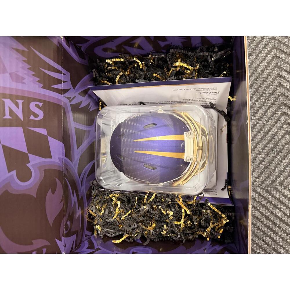 Mini Baltimore Ravens helmet